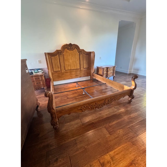 Exquisite Ferguson Copeland “Loire Valley” California King bedframe, showcasing the brand’s renowned craftsmanship and...