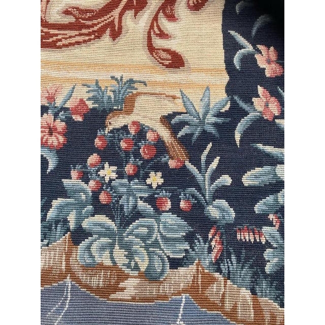 Textile Vintage French Needlepoint Tapestry, 1970s For Sale - Image 7 of 17