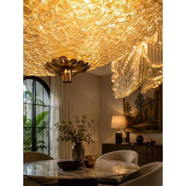 Murano Glass Chandelier attributed to Ercole Barovier, 1940s For Sale - Image 3 of 18