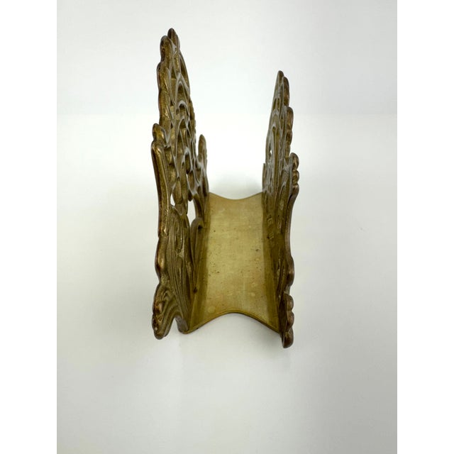 Vintage Art Nouveau Style Cast Brass Letter Holder For Sale In Little Rock - Image 6 of 8
