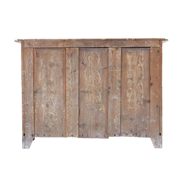 19th Century Swedish Rustic Painted Pine Dresser Base For Sale - Image 5 of 9