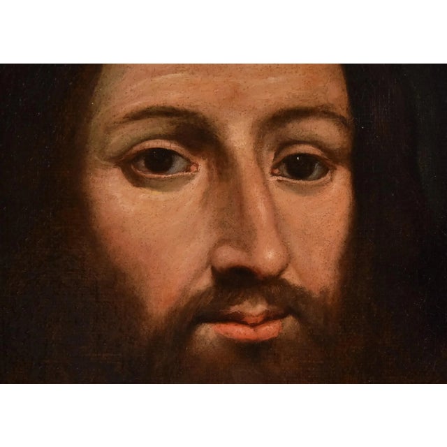 Baroque Follower of Giovan Battista Salvi, Baby Jesus, 1660, Oil on Canvas, Framed For Sale - Image 3 of 13