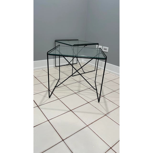 1970s Mid Century X- Base End Tables - a Pair For Sale In Chicago - Image 6 of 10