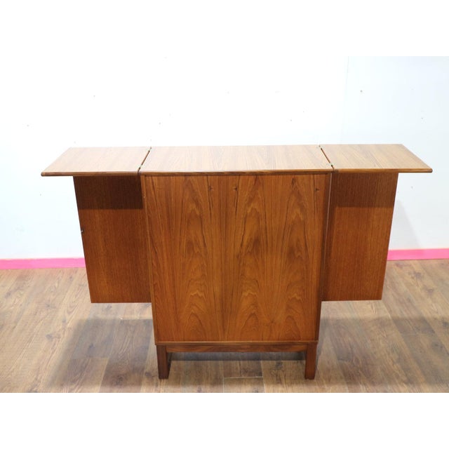 1960s Mid Century Modern Teak Bar Cabinet by Turnidge of London For Sale - Image 4 of 15