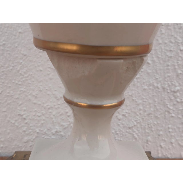 Early 20th Century Baroque Ceramic Vase Body Table Lamp For Sale - Image 4 of 9