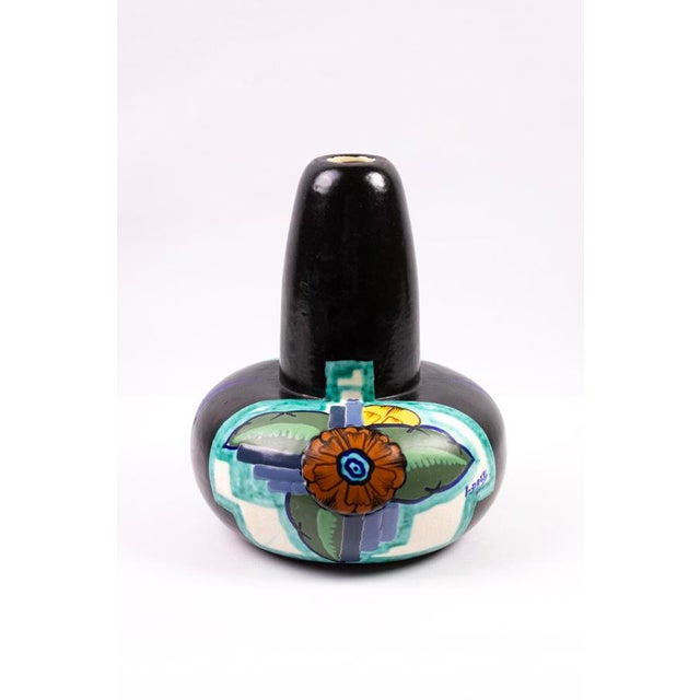 Art Deco Glazed Stoneware Vase by Louis Dage, France, 1930s, in Flawless conditions. Designed 1920 to 1949 This piece has...