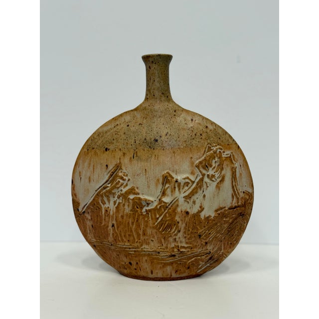 Mid-Century Modern Mid- Century Sladek Organic Earth Tone Art Bud Pottery Vase For Sale - Image 3 of 7