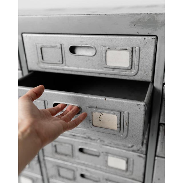 Vintage Industrial Metal Drawer Cabinet, 1960s For Sale - Image 14 of 17