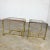Wood Modern End Tables 2 Sizes Brass Plated Dark Wood & Smoked Glass Rectangles by Thomasville Furniture Style of Milo Baughman, a Pair For Sale - Image 7 of 17