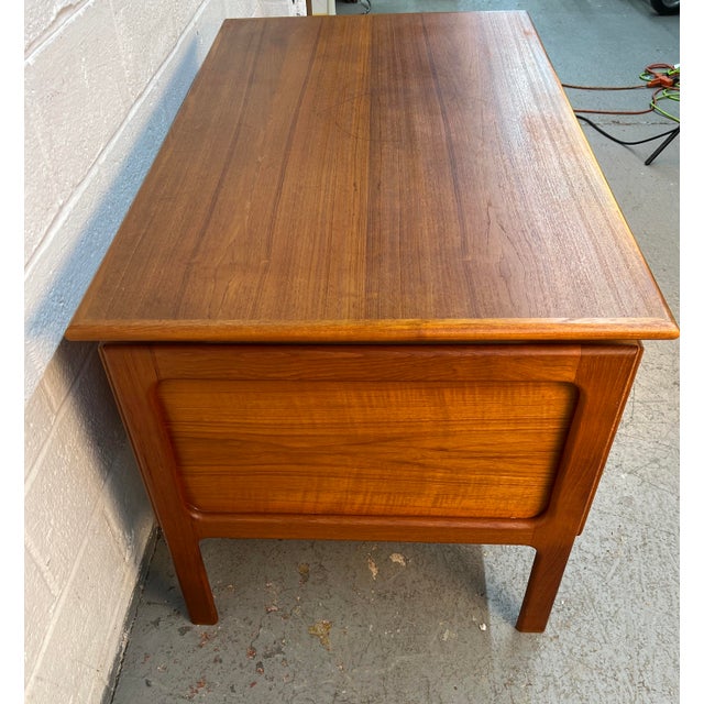 Wood Mid-Century Teak Executive Desk by Art Furn of Denmark For Sale - Image 7 of 17