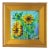 Impressionist Yellow Sunflowers Floral Oil Painting Including the Antiqued Gold Wood Frame For Sale