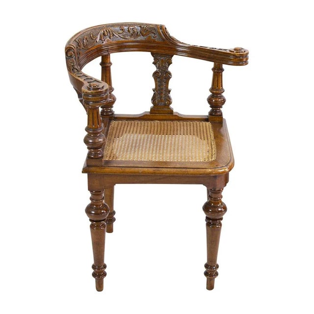 Very beautiful rare corner chair on which one can sit comfortably. The corner chair dates from around 1870 in Germany,...