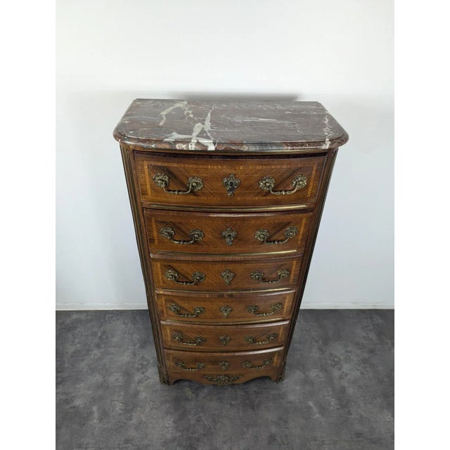 Hollywood Regency Regency Style Chest of Drawers in Rosewood For Sale - Image 3 of 9