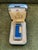 Metal Rare Vintage Dunhill Gold Plated Blue Marble Lacquer Lighter Original Sky Case For Sale - Image 7 of 8