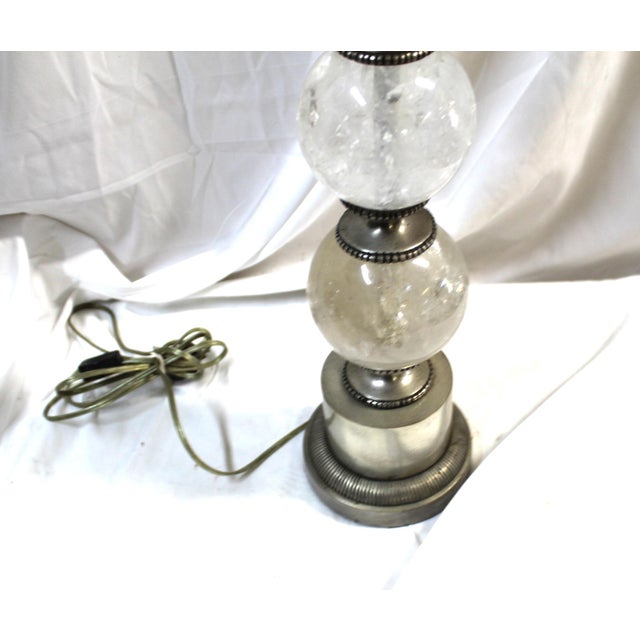 Mid-Century Modern Vintage Mid Century Modern Lamp, Single Silver Finish For Sale - Image 3 of 8