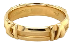 Tiffany & Co. Atlas 18k Yellow Gold Band Ring