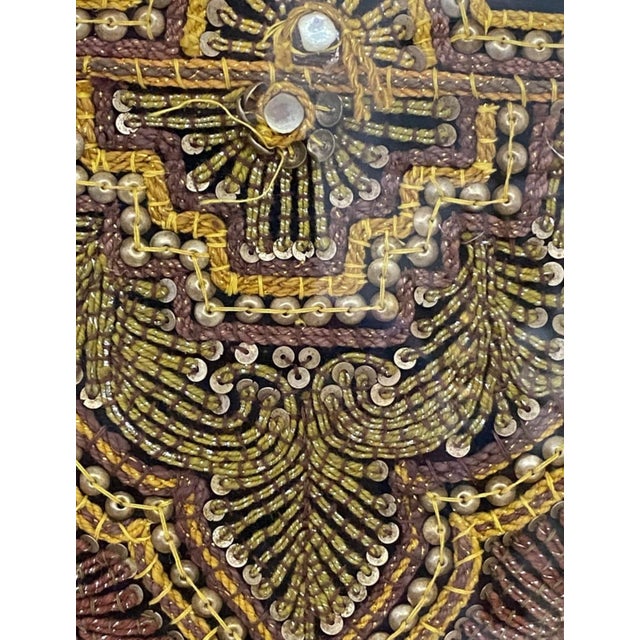 Gold Vintage Burmese Kalaga Framed Embroidery For Sale - Image 8 of 12