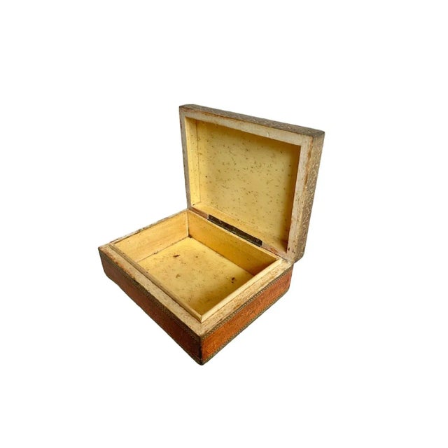 Orange Mid 20th Century Paint Decorated Florentine Boxes - 2 For Sale - Image 8 of 9