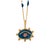 Gold Blue Hittite Sun Pink Tourmaline Statement Necklace For Sale - Image 8 of 8