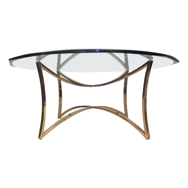 Midcentury Brass Coffee Table For Sale