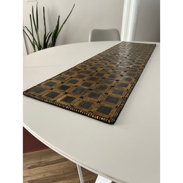 Bone Handmade Buffalo Horn Table Runner-Made in India For Sale - Image 7 of 11