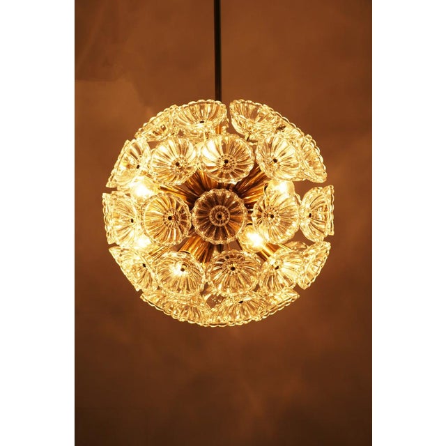 Metal Vintage Space Age GDR Dandelion Sputnik Lamp Pendant Light from Veb Ebersbach, GDR, 1960s For Sale - Image 7 of 10