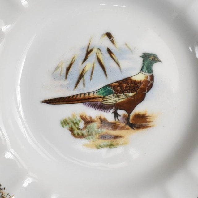 American Round Ceramic Gold Pheasant Ashtray or Trinket Dish, Yoko Boeki Japan For Sale - Image 3 of 5