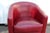 Burgundy Leather Swivel Club Chair, 1980s For Sale - Image 4 of 18