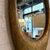 Metal Antique Early 20th Century Cast Zinc Metal Gilt Oval Mirror For Sale - Image 7 of 9