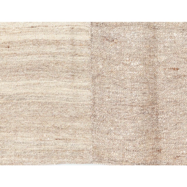 Doris Leslie Blau Vintage Striped Warm Tan With Light Beige Hand-Knotted Runner For Sale In New York - Image 6 of 7
