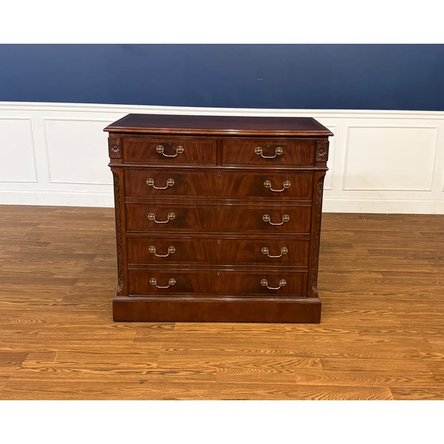 Traditional Mahogany Lateral File Cabinet by Leighton Hall - Showroom Sample For Sale - Image 15 of 15