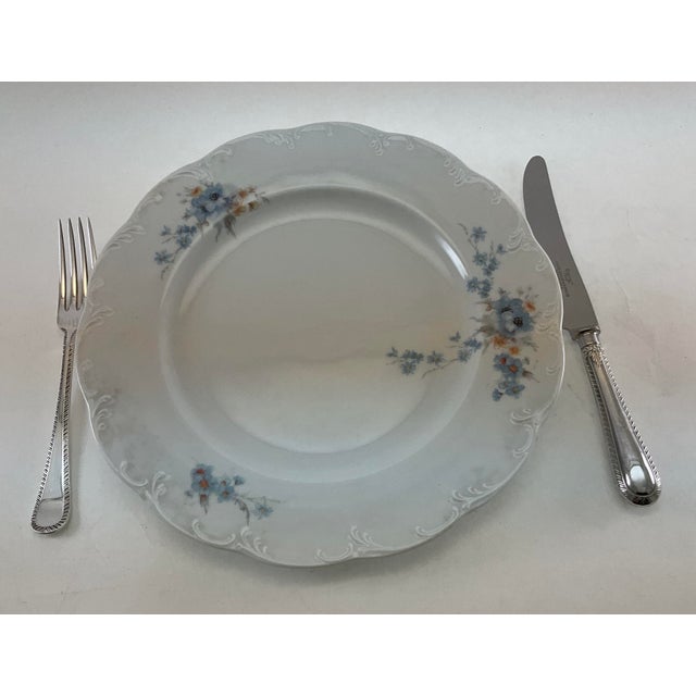 Greige New 1980s Porcelain With Flowering Branch - Set of 50 Pieces For Sale - Image 8 of 18