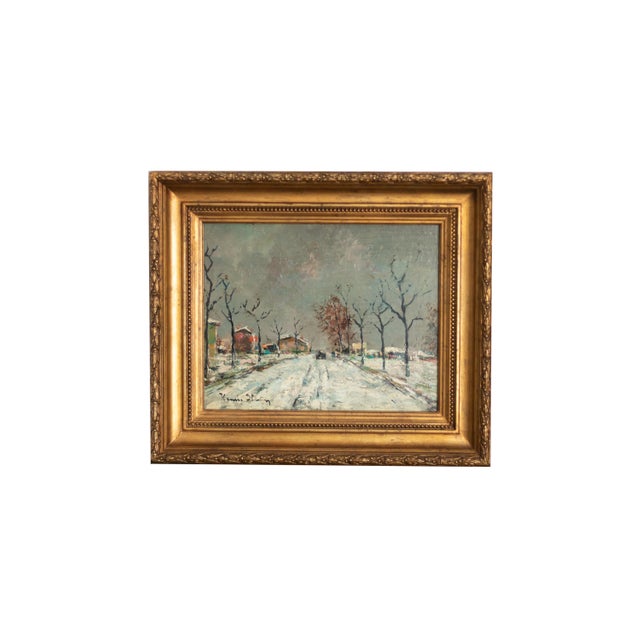 Hughes-Stanton, Post-Impressionist Winter Snow Path, 1890s-1910s, Oil Painting, Framed For Sale - Image 4 of 4