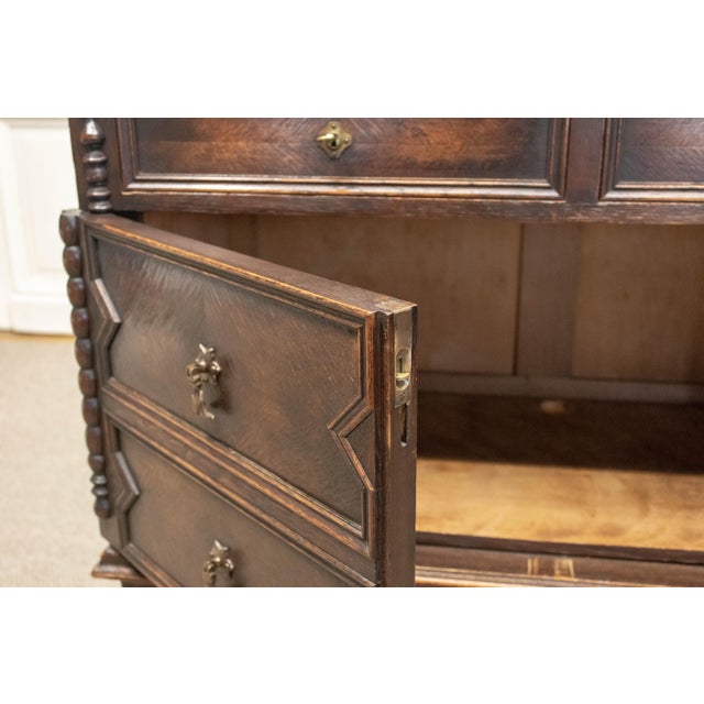 Spanish Renaissance Revival Cupboard in Oak, 1920s For Sale - Image 11 of 12