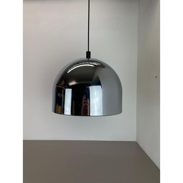 1970s Chromed Metal Bubble Hanging Light attributed to Rolf Krüger for Staff Lights, Germany, 1970s For Sale - Image 5 of 18