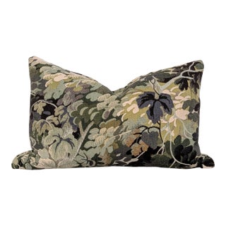 Schumacher Verdure Tapestry Lumbar in Peacock For Sale