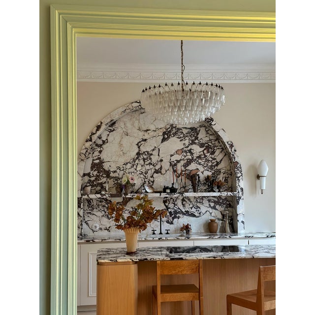 Large Murano Chandelier in the style of Carlo Scarpa For Sale - Image 3 of 10