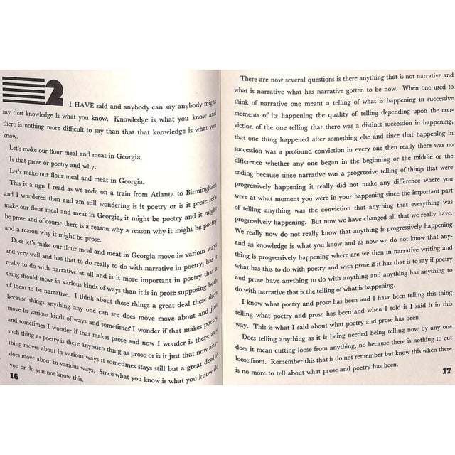 1960s "Narration: Four Lectures by Gertrude Stein" 1969 For Sale - Image 5 of 7