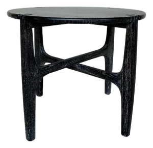Noir Co. Modern Black Cerused Oak Bucks Side Table