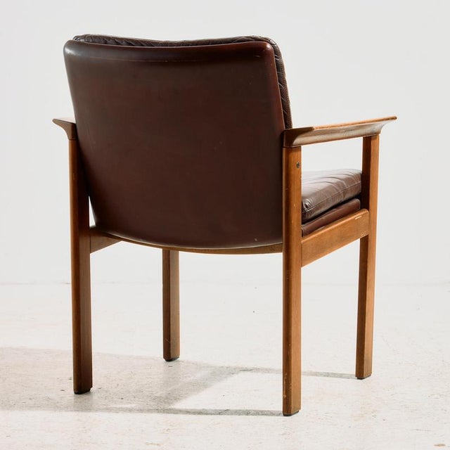 Oak Armchair by Laszlo Mazák for Wiesner-Hager, 1970s For Sale - Image 3 of 18