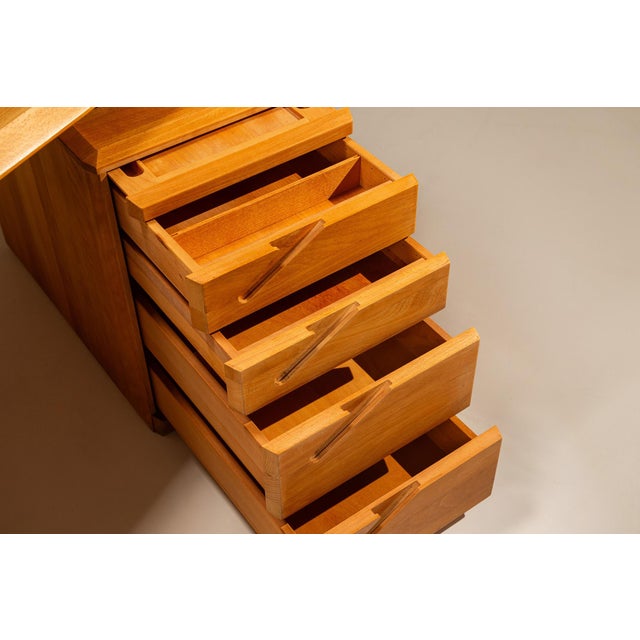 Adjustable Desk in Beech by Seltz, France, 1980s For Sale - Image 12 of 18