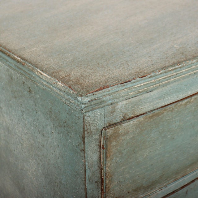 Blue English Bow Front Chest of Drawers For Sale - Image 8 of 9