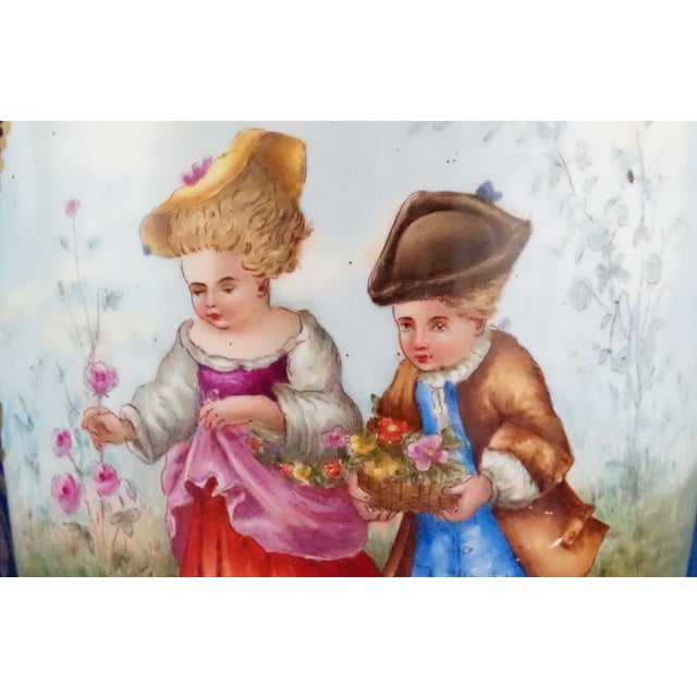 Vintage Empire Hand-Painted Porcelain Vase from Fischer J. Manufactory, 1920s For Sale - Image 15 of 18