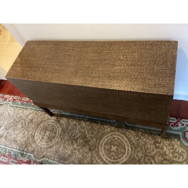 1990s Marge Carson Rattan Credenza Chairish