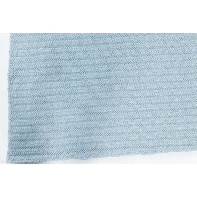 Modern Custom Flat Weave Runner – Light Blue Elegance by Doris Leslie Blau For Sale In New York - Image 6 of 8