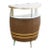 Vintage 1960s Barrel Shaped Dry Bar Liquor Cabinet For Sale