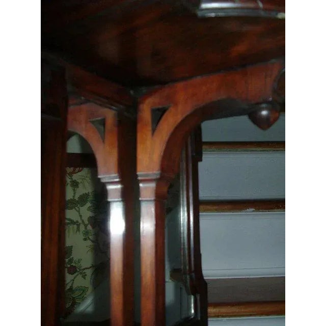 Brown 19th Century Rosewood Hall Shelf Vitrine with Mirror For Sale - Image 8 of 11