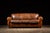 Traditional Vintage Leather Club Sofa in Brown For Sale - Image 3 of 7