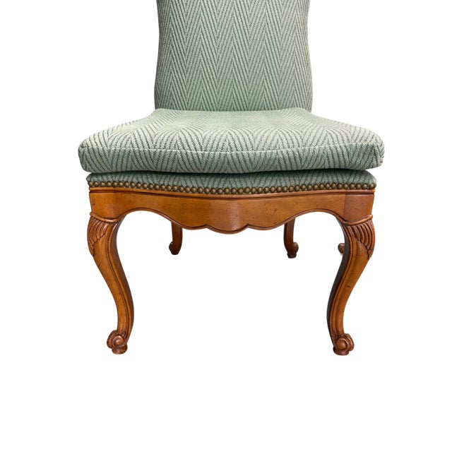 Green Baker Furniture Pair of French Style Green Chairs For Sale - Image 8 of 16