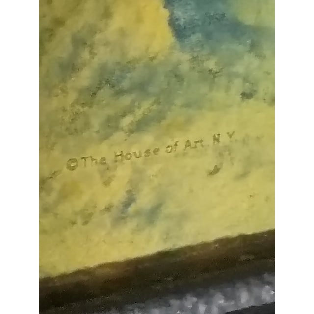 Arts & Crafts Large 1927 Maxfield Parrish "Hilltop" Lithograph in Original "Stippled" Frame - House of Art Ny For Sale - Image 3 of 9